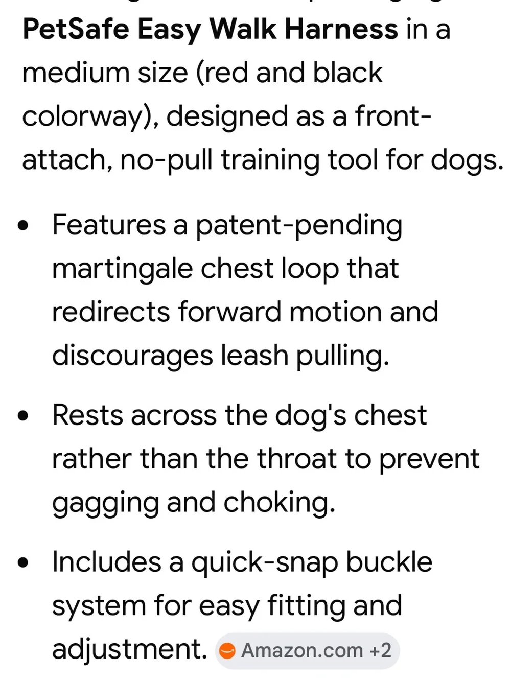 PetSafe Easy Walk Harness in Red and Black